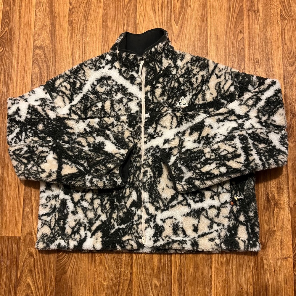 Nike ACG Therma-Fit ADV Fleece Jacket Lg Camouflage Pattern Full Zip‎